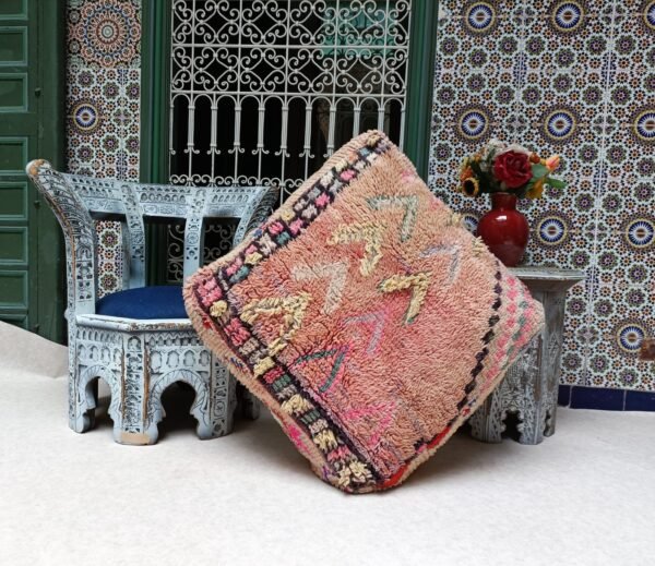 Vintage Moroccan Pouf – Floor Pillow & Meditation Cushion