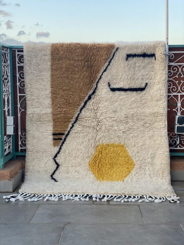 Handmade Azilal Rug – Multicolored Wool (163x115cm)