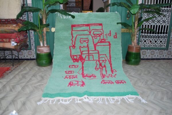 Moroccan rug Hand Berber wool rug Handmade rug 252 x 165 cm