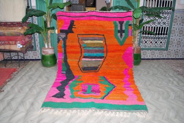 Vintage Boujaad Berber Rug – Colorful Moroccan (263x175cm)