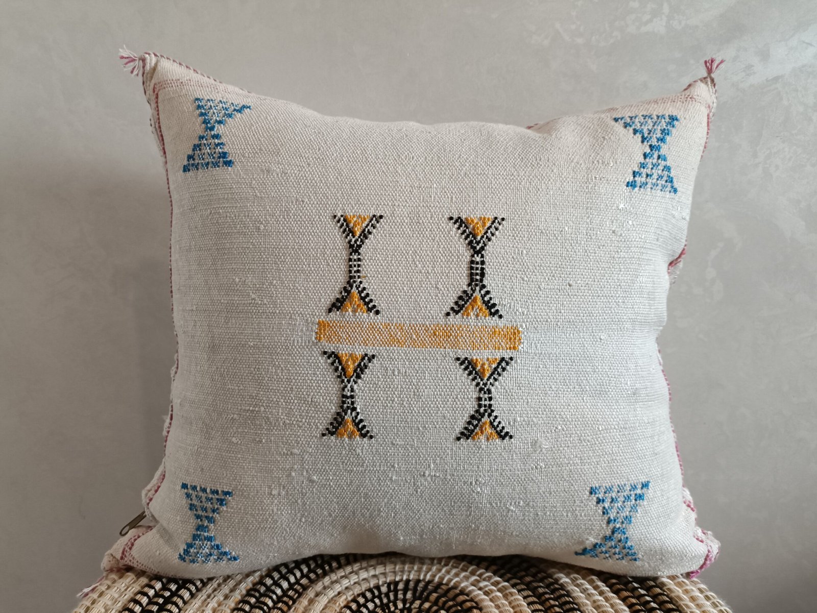 IMG_20210917_133159-scaled-1 Moroccan White Cactus Silk Pillow Cover - Image 1