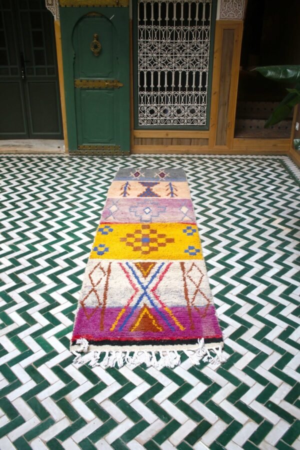 Handmade Azilal Runner Rug – 285x80cm Multicolor
