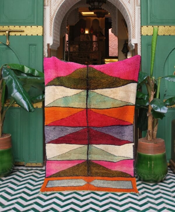 Multicolored Handmade Azilal Rug – 234 x 159 cm