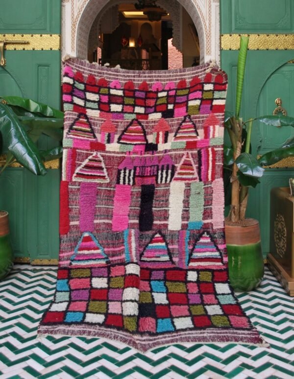Colorful Azilal Rug – Geometric Berber Art (240x141cm)